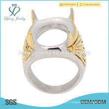 Top latest design 2015 trendy custom made stainless steel men's indonesia ring